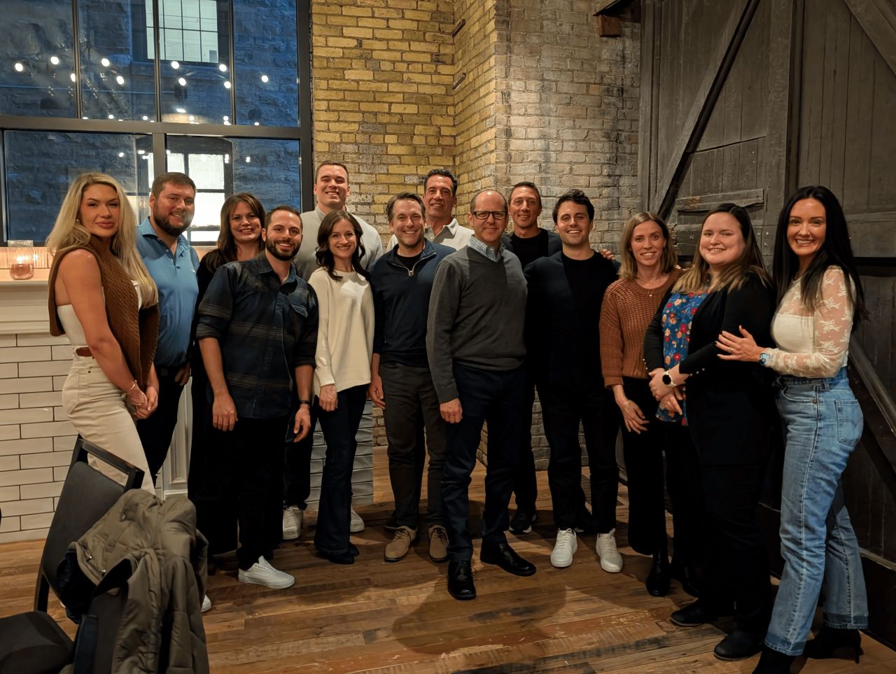 A group of team members standing together