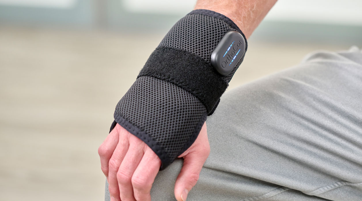 A person wearing an Active Systems brace to support their wrist